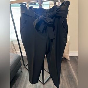 New York & Company Black Tie-Waist Pants